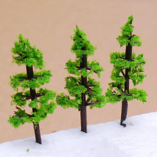 100Pcs 1:160-1:220 N Z Scale Fir Tree Models Set for Railway Landscape Accss
