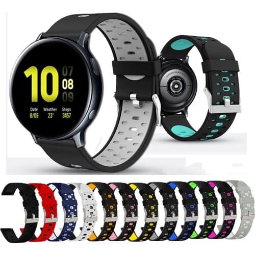 20mm Soft Silicone Watchband For Samsung Galaxy Active 2 40mm 44mm Sports Easy Fit Strap Bracelet For Samsung Galaxy 42mm Bands