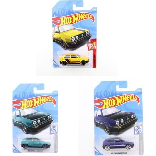 2019-68 Original Hot Wheels Mini Alloy Coupe VOLKSWAGEN GOLF MK2 1/64 Metal Diecast Model Car Kids Toys Gift