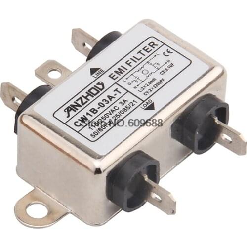 3A 6A 10A CW1B-03A-T 250V Plug Chip Filters EMI Power filters CW1B-3A-T Connector CW1B-06A-T CW1B-10A-T