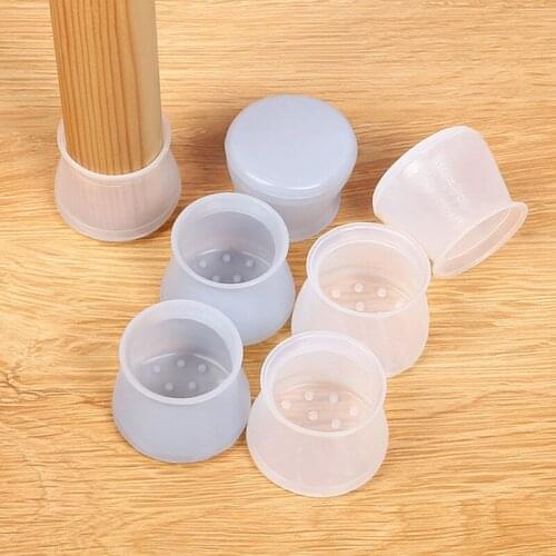 4pcs/Lots Table Chair Leg Mat Silicone Non-slip Chair Leg Caps Foot Protection Cover Pads Wood Floor Protectors