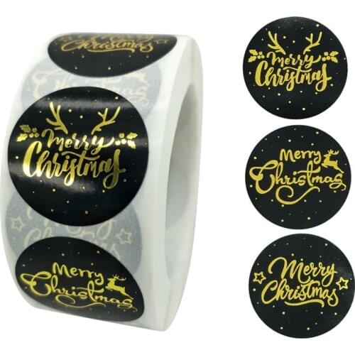 50-500pcs Merry Christmas Theme Sealing Sticker DIY Gifts Posted Baking Decoration Package Stickers Label Wedding Decor Card
