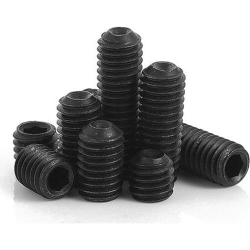 60pcs Set Screw Cup Point Set Screw M2 M3 M4 M5 M6 Carbon Steel Hex Socket Set Screw Headless Set Screws With Hex Socket Wrench