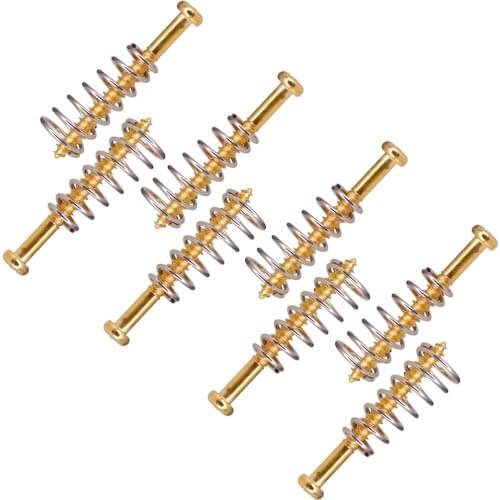8pcs Metal Electric Guitar Bass Neck Joint Plate Mounting Screws Pickups Adjust Height Screws with Springs 2.5*26mm for Guitar