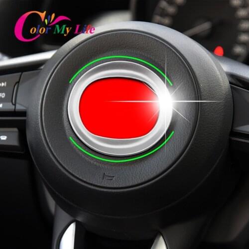 Car Styling Steering Wheel Logo Frame Cover Trim for Mazda 3 6 M3 M6 AXELA Atenza CX-3 CX-4 CX-5 2014 2015 2016 2017 2018 Parts