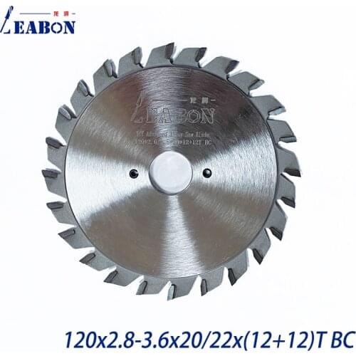 Woodworking Circular Scoring Saw Blade Cutting Dics for Panel Saw Sliding Table Saw Wood and MDF Cutting 120mm (12+12)T