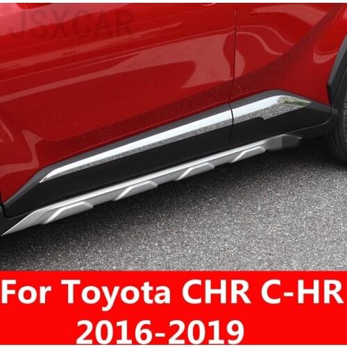 For Toyota CHR C-HR 2016-2019 Modified special exterior side skirt anti-collision strip decoration car door bright strip