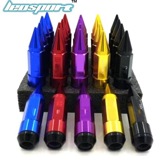 85mm lug nuts For Rays steel+Aluminum with Extended Spike lug nuts bolt Tuner Wheels Rims Lug Nuts Racing