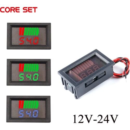 12V-24V Lead Lead-acid Battery Charge Level Indicator Digital Lithium Battery Capacity tester car voltage display