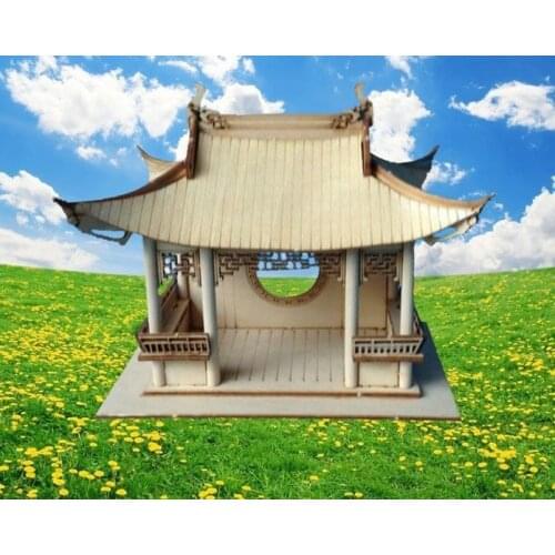Chinese Classic Ancient wooden building model kits Xihu lake Sightseeing pavilion model