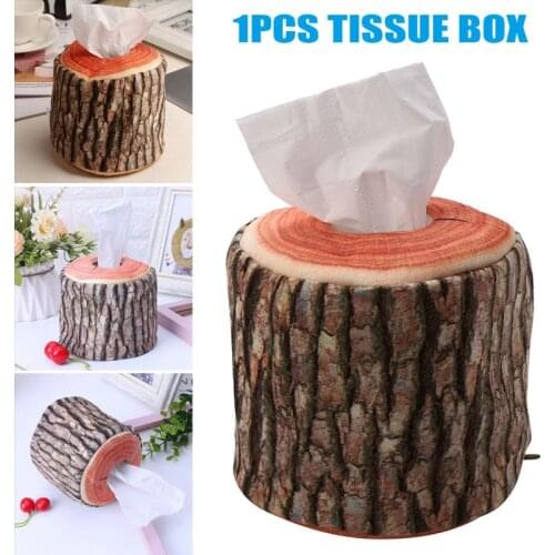 Imitation Tree Bark Tissue Box Napkin Paper Storage Holder Home Office Decor Toilet Paper Holder Stand Porta Papel Higiénico