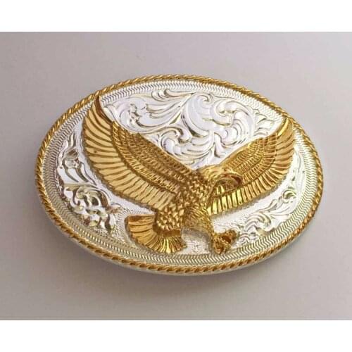 Flying Eagle Floral Flower Western Cowgirl Cowboy Belt Buckle