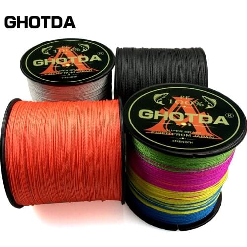 GHOTDA 4 Strands 300M Braided Fishing Line Multicolor Super Power Japan Multifilament PE Braid Line Saltwater/Freshwater