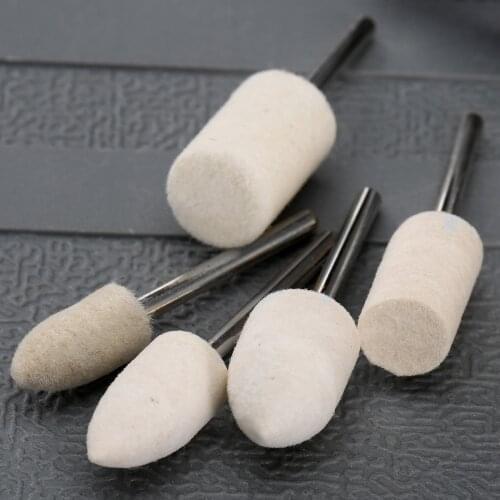 25Pcs Wool Felt Polishing Buffing Pad Grinding Wheel Brush Head Set 3mm 1/8" Shank For Grinder Power Rotary Tool Abrasive Tools