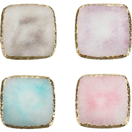 Natural Resin Square Nail Color Palette Display Holder Drawing Stand Nail Art Paint Color Mixing Display Showing Shelf Nail Tool