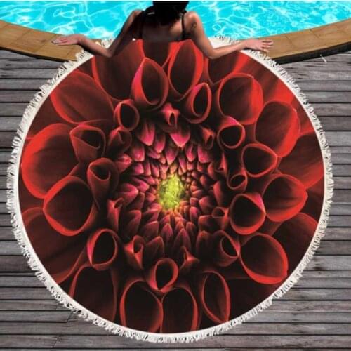 Beach towel psychedelic Round Universe Towel Large for Adult Colorful Toalla Moon Mat With Tassel