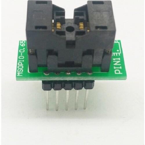 MSOP10 SSOP10 MSOP 10 SSOP 10 To DIP10 Programmer Test Socket Pitch 0.5mm IC Body width with 3.00mm programming ZIF adapter