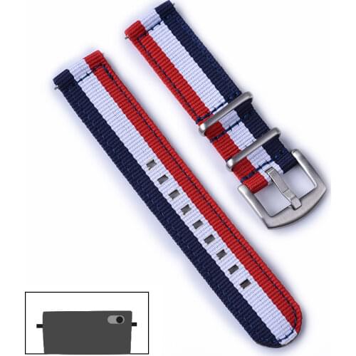 Nato Strap Nylon Quick Release Watchbands 20mm 22mm Sport Replacement Bracelet Wrist Band For Samsung Huawei Watch Accessories