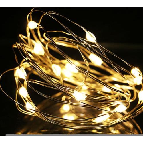 Romantic Ribbon Fairy Lamp Christmas Decor 2m 20 LED Wedding Home Indoor Decoration Copper Wire String Light