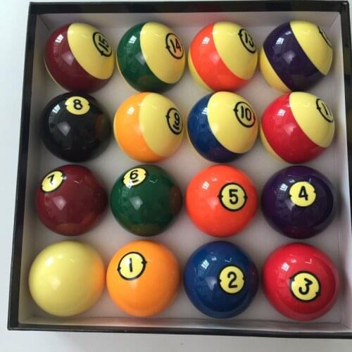 Xmlivet 2017 New Billiard Balls 57.2mm Resin Pool complete set of balls Standard international 2 1/4" balls