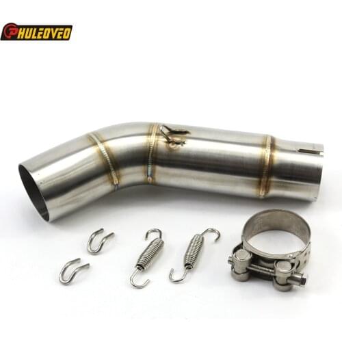 Stainless Steel Motorcycle Exhaust Link Pipe for Suzuki GSR 750 Motorbike Exhaust Pipes Connect Pipe Middle Pipe Interface Tube