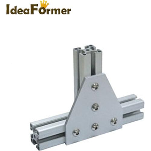 T Type/90 Degree Right Angle Joint Board Plate Corner Bracket Connection Joint Strip with 5 holes for 2020 Series Profile