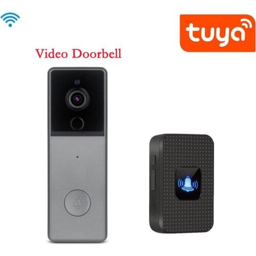 Tuya 1080P Smart WiFi Video Doorbell Camera Smart Home IP Door Bell Visual Intercom Wireless Home Security Camera IR Night Visio