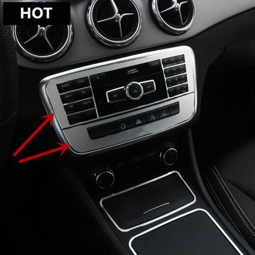 Interior Middle Console Button Cover Trim For Mercedes-Benz GLA X156 2014 -2015 2pcs Car Accessories Interior Car Decor Car Trim