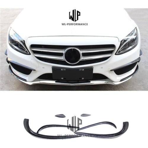 W205 Carbon Fiber Front Side Bumper Grill Air Vent Decorat Car Styling Fit For Merceders-Benz W205 C260 C200 C180 2013-2015