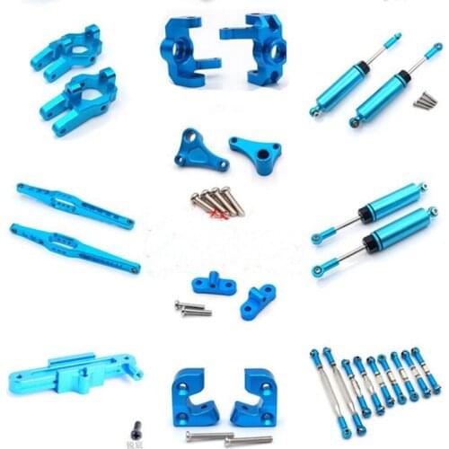 WLtoys 12429 1/12 RC Car Upgrade metal Spare Parts Steering cup Pull rod Shock absorber