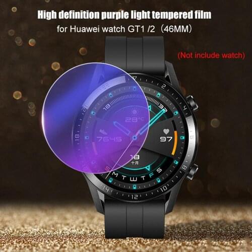 Tempered Glass Clear Front Protective Film Anti Purple Light Anti-scratch Watch Screen Films for Huawei Watch GT2 42/46mm