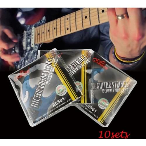 10pcs Alice Electric Guitar Strings Double Ball End Stainless Nickel Alloy Stringing for Headless Guitar Wholesale Guitar Parts