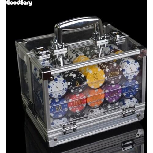 100pcs-1000pcs/set 12 denominations 11.5g/pcs ABS Gilding Poker Chips Coins Texas Hold'em Poker Games Fichas Poker Chips Sets