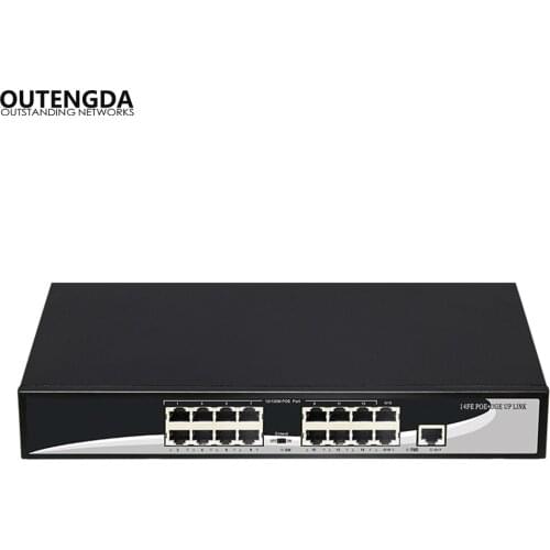 17 Ports POE Switch with 14 10/100M POE Ports 3 RJ-45 Gigabit Ports Power to IP Camera/Wireless AP IEEE802.3af/at PoE Switch