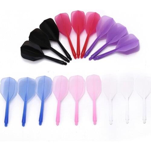 3pcs/lot Professional Durable Anti-fall 75mm Plastic Darts Flights Dart Flights 2BA Screw Soft In-one Dart Flight 6 Colors