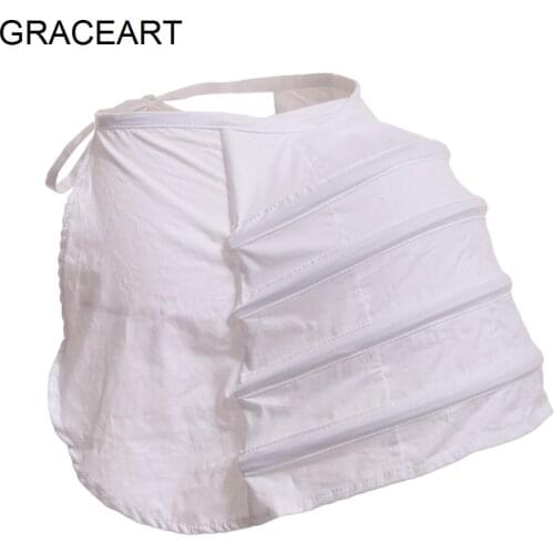 White Hip Bustle Skirt Cosplay Ball Gown Petticoat