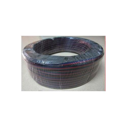 Free shipping 50m/lot, RGB 4pin cable wire for LED RGB strip, 22AWG RGB 4 colors wire, 4pin Tinned copper extend wire