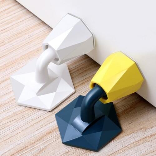 Puch-free Mute Silicone Door Stopper Anti-collision Door Holder Effective Shock Absorption Suitable for Homes Offices