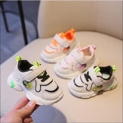 Spring and autumn baby walking shoes soft soled antiskid sports shoes 0-3 years old boys and girls fashion casual shoes