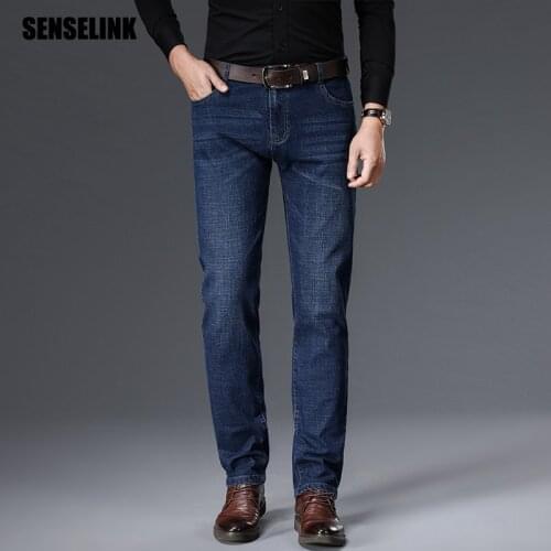 2021 New Brand Mens Jeans Business Classic Top Brand Casual Fashion Trousers Slim Denim Overalls High Quality Pants Men Jeans