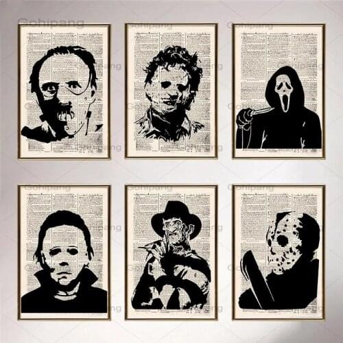 Hitler Poster Vintage Kraft Style Retro Old Newspapers Horror Movie Character Posters Home Art Decorative Canvas Painting Oil