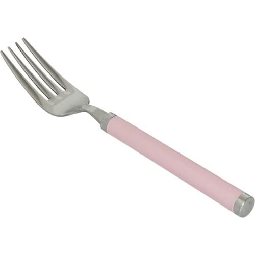 Of Soft Pink Straight Shank Dessert Fork