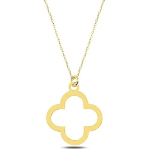 KUTAYDAN Clover Simple Necklace 925 Sterling Silver