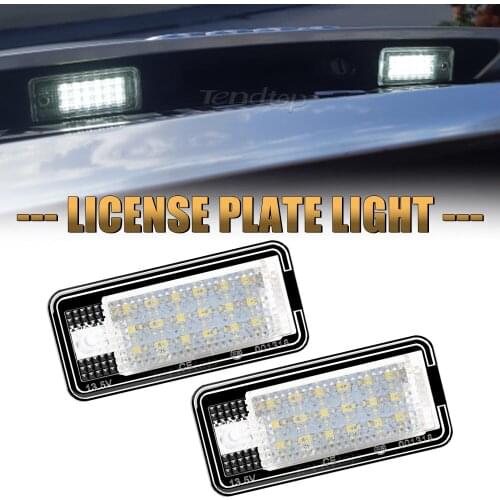 2Pcs License Number Plate Lamps For Audi A3 S3 2004-2009 A3 Cabriolet A4 S4 B6 A6 C6 S6 A8 S8 RS4 RS6 Rear License Plate Lamp