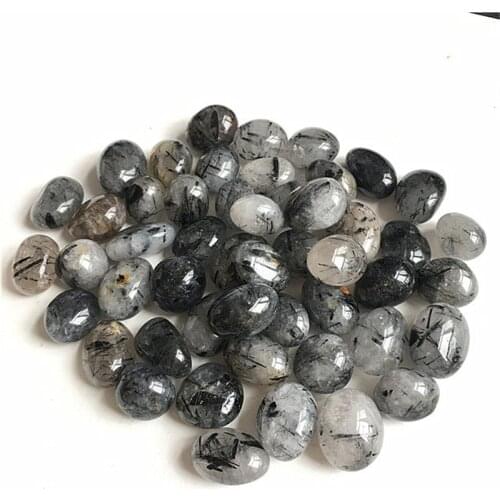 Natural quartz crystal black tourmaline tumbled healing stones for home decor