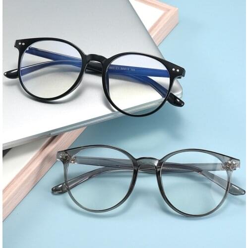 Retro Transparent Anti Blue Ray Computer Glasses Women Round Eye Glass Men Blue Light Blocking Fashion Eyewear Optical Frames