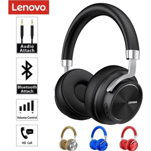 Original Lenovo HD800 Bluetooth Headset Stereo Noise Reduction Headphone 500mAh AUX Foldable Head-Mounted Earphone game headset