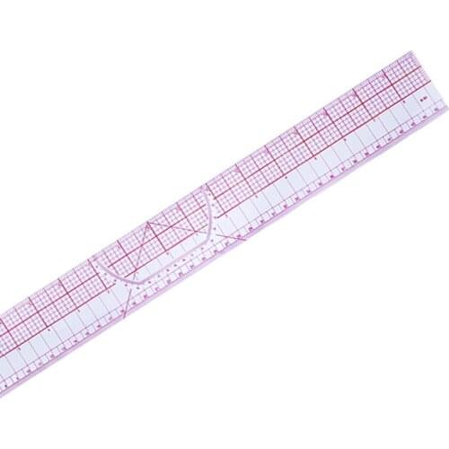 Plastic Sewing Tailor 45 cm Shared Double Side Metric Straight Ruler Transparent Yardstick Patchwork Cloth Cutting Rulers