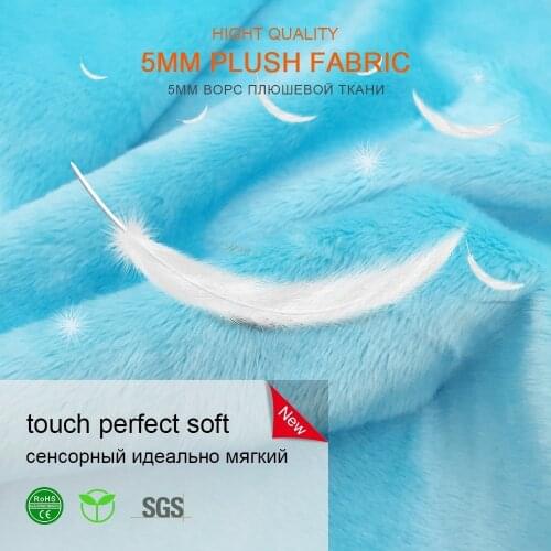 2019 New Arrival 22 colors 5mm Pile 45x50cm Minky Plush Fabric Patchwork For DIY Sewing Toys Clothes Material Velvet Fabric