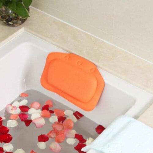 Bath Pillow Home Bathtub Pillow PVC Neck Bathtub Cushion Neck Support Pillow Soft Headrest Suction Cup Bathtub Pillow
